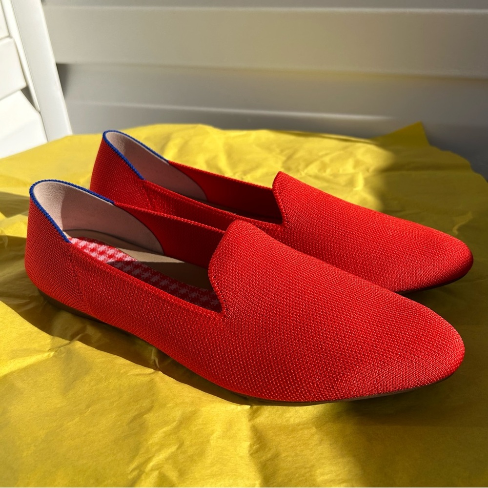 Rothy's lounge loafers in red Sz W10 like new